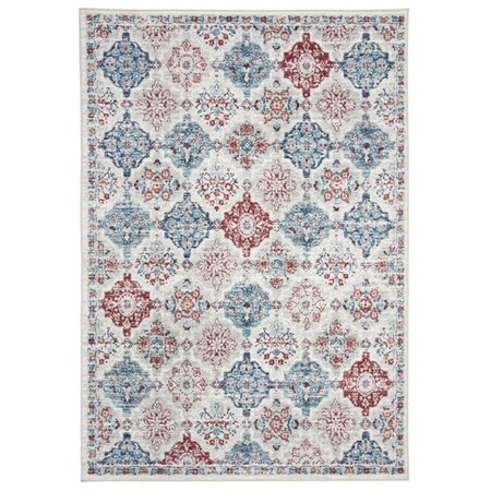 Safavieh 8 x 10 ft. Brentwood 815A Power Loomed Rectangle Area Rug White & Red BNT815A-8